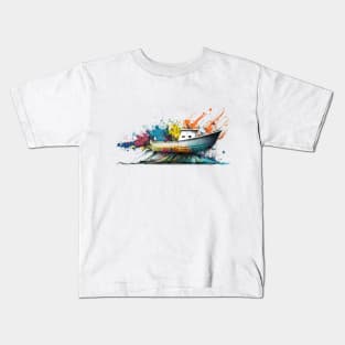 Levitating Boat Kids T-Shirt